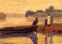 Homer, Winslow - Sunset - Beaching the Boat